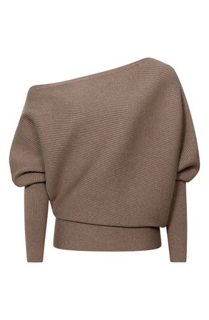 Reiss Lorna Rib One-Shoulder Dolman Sleeve Sweater | Nordstrom