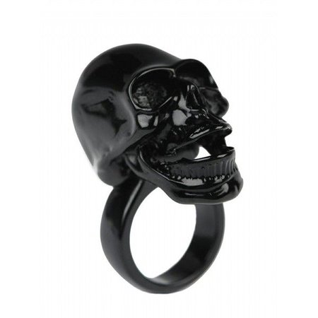 Black Skull Head Ring