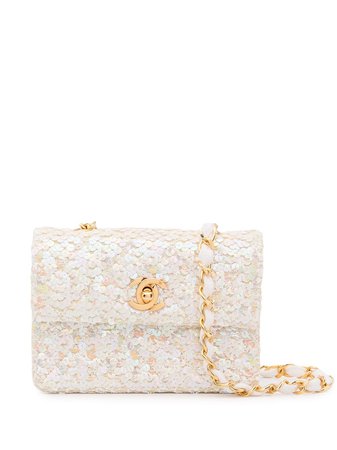 Chanel Pre-Owned 1990 CC Sequinned Mini Bag - Farfetch