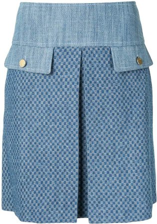 Denim Tweed Mini Skirt