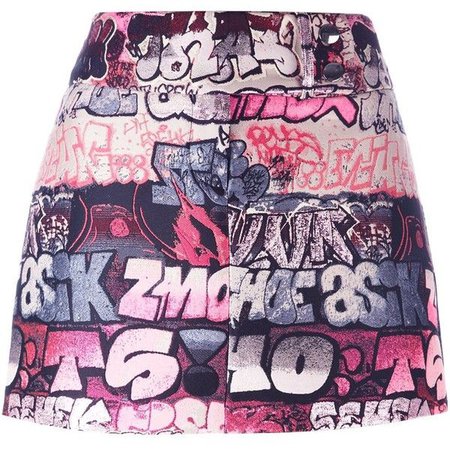 Giamba printed mini skirt