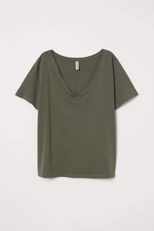 V-neck T-shirt - Green