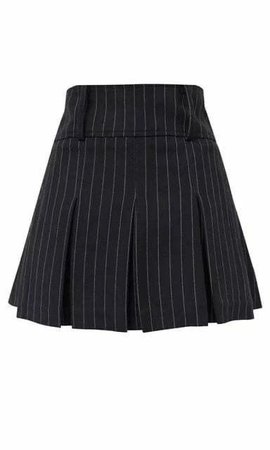 pinstripe mini skirt