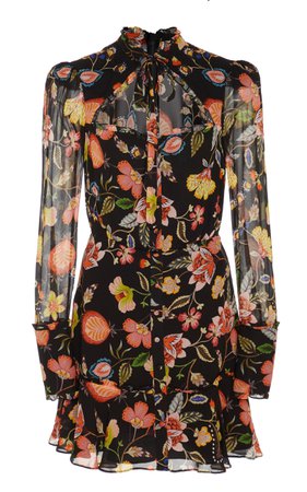 Morgana Ruffle-Tiered Floral-Print Mini Dress by Alexis | Moda Operandi
