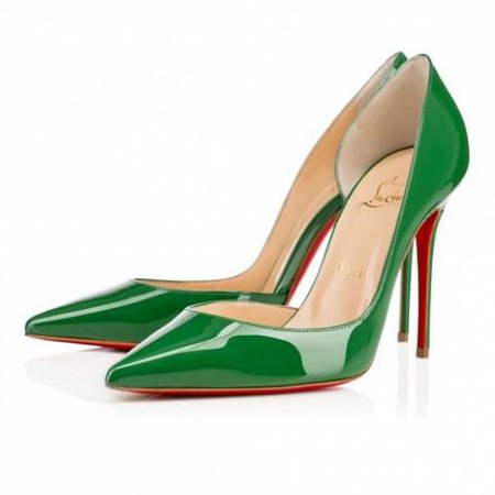 Christian louboutin green patent leather heels