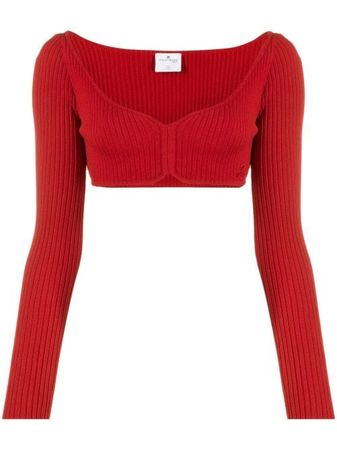 Courrèges Knitted Cropped Top - Farfetch
