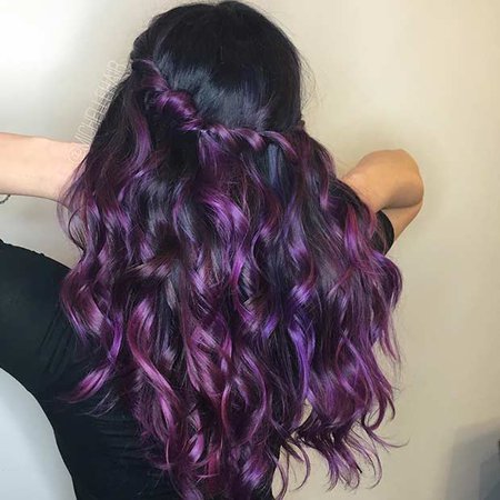 purple black hair