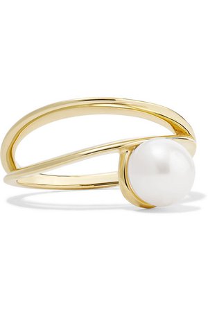 Natasha Schweitzer | 9-karat gold pearl ring | NET-A-PORTER.COM