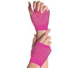 pink fishnet gloves punk accessories 80s accessories