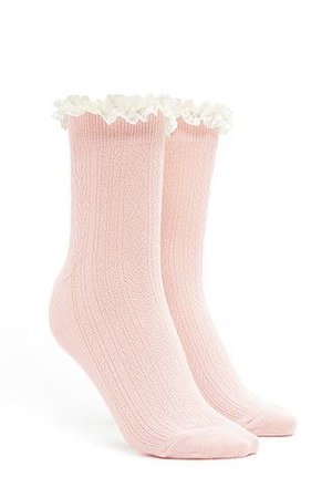 Forever 21 Pink Ruffled Socks