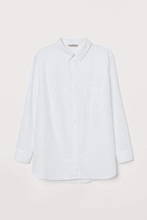 H&M+ Cotton Shirt - White