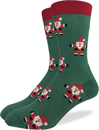 Good Luck Sock Men's Christmas Santa Clause Crew Socks - Green, Adult Shoe size 7-12: Amazon.ca: Clothing & Accessories