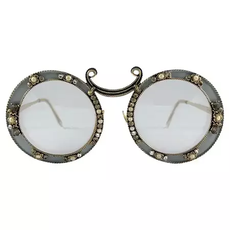 Ultra Rare 1960 Christian Dior Enamel Jewelled Hydrangea Archive Dior Sunglasses For Sale at 1stDibs