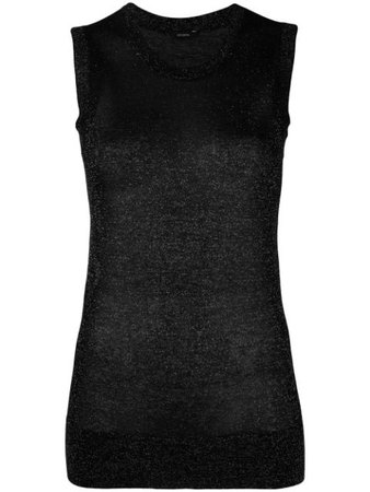 Joseph lurex knitted tank top black JF005177 - Farfetch