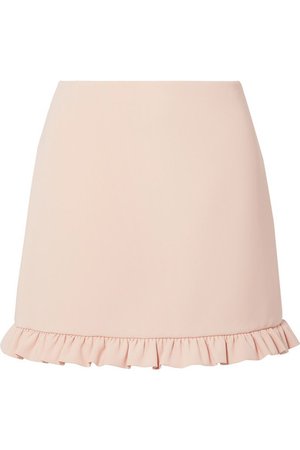 Miu Miu | Ruffled cady mini skirt | NET-A-PORTER.COM