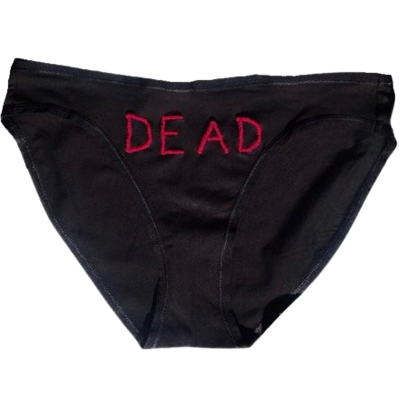 [undeadjoyf] black "dead" panties