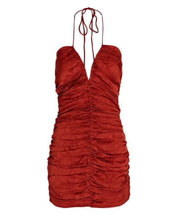 Ronny Kobo Orielle Ruched Jacquard Mini Dress | INTERMIX®