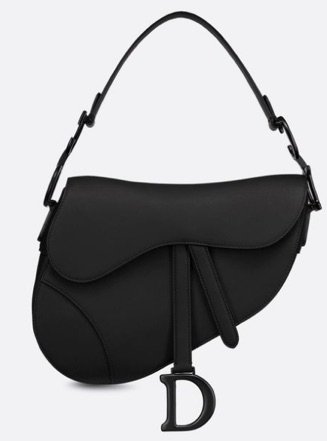 All Black Matte Dior Charm Handbag