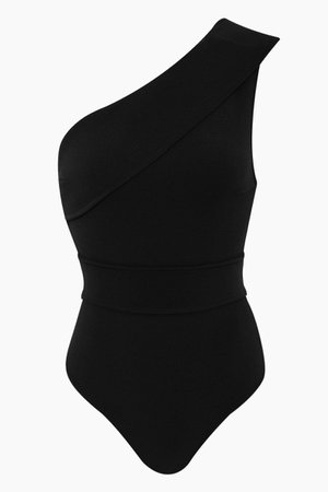 HAIGHT Maria One Shoulder One Piece Swimsuit - Black | BIKINI.COM