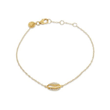 18K Gold Plated Diamond Shell bracelet