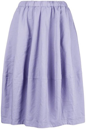 flared pleated full skirt