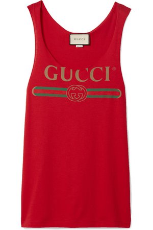 Gucci | Printed cotton-jersey tank | NET-A-PORTER.COM