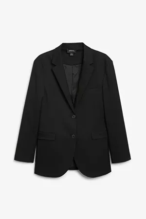 Single-breasted blazer - Black magic - Coats & Jackets - Monki WW