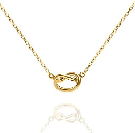 Amazon.com: PAVOI 14K Rose Gold Plated Infinity Necklace | Bridesmaids Gifts | Rose Gold Necklaces for Women: Jewelry