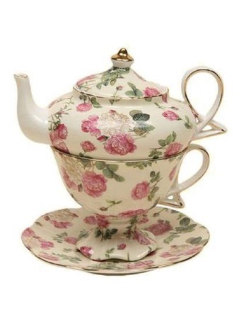 floral teapot
