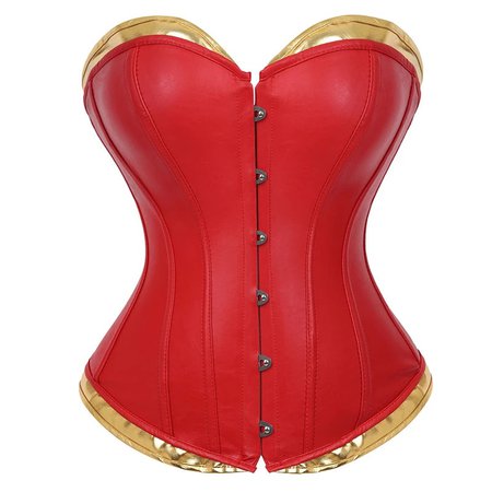 plus size leather corsets steampunk bustier fashion overbust corset burlesque basque top lingerie red gold sexy costumes 6XL|Bustiers & Corsets| - AliExpress