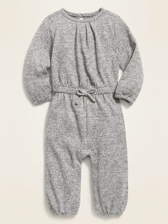 Plush-Knit Cinched-Waist One-Piece for Baby | Old Navy