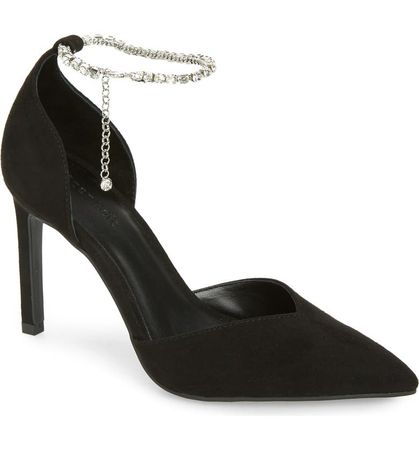 Open Edit Ashtyn Chain Strap Pointed Toe Pump | Nordstrom
