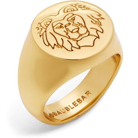 Gold 'Leo Sign' Lion Ring