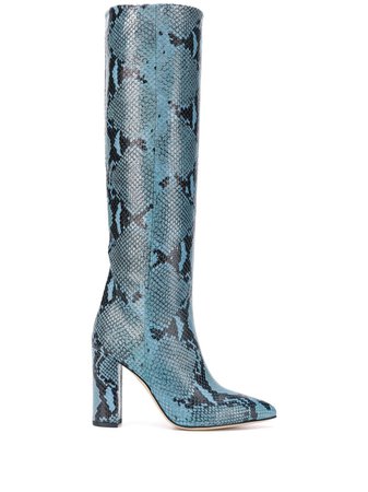 Paris Texas Knee-Length Snake Print Boots Ss20 | Farfetch.com