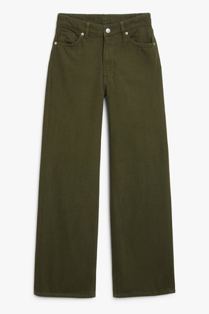 Yoko dark green - Dark green - Jeans - Monki WW