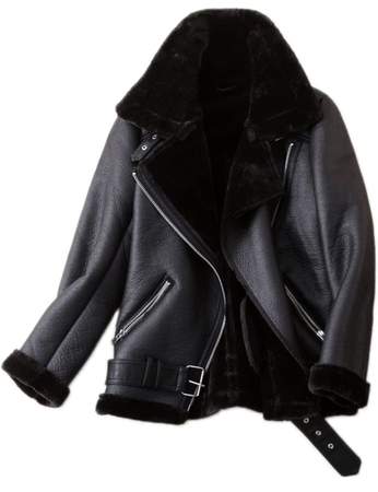 Black Fur-lined Coat