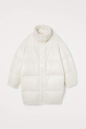 Oversized Down Jacket - White