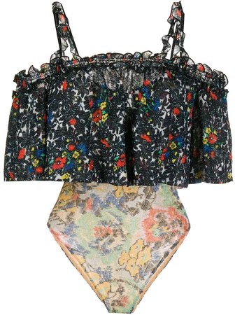Missoni Mare Floral Ruffled Swimsuit