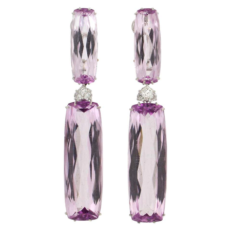 diamond earrings lilac