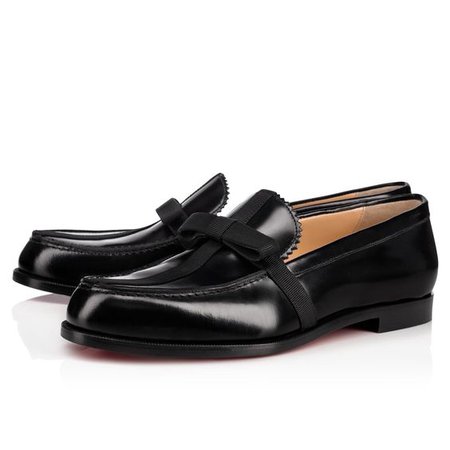 Regalito Donna Flat Black Leather - Women Shoes - Christian Louboutin
