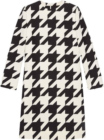 Shop white & black Gucci houndstooth-print dress with Express Delivery - Farfetch