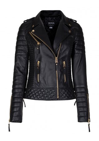 BODA SKINS - Black Gold leather Jacket