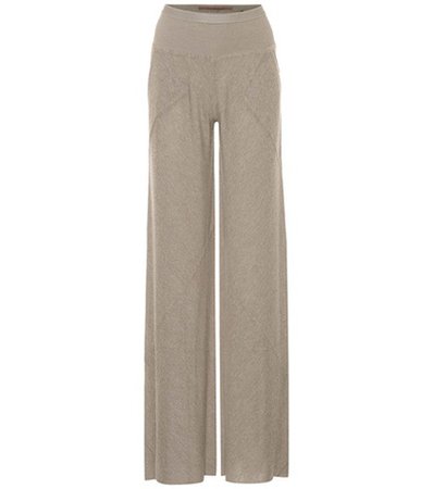 Wool and angora-blend trousers