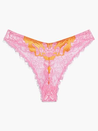 Lace'd Up Thong in Multi & Orange & Pink | SAVAGE X FENTY