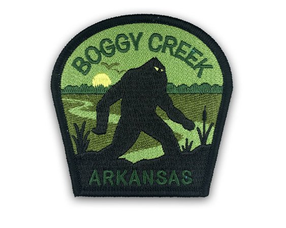 Boggy Creek, Arkansas Travel Patch (Fouke Monster Bigfoot cryptozoology creature) [CowboyYeehaww]