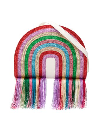 Shop white Stella McCartney Kids glitter rainbow shoulder bag with Express Delivery - Farfetch