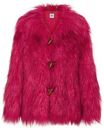 Supersonic Faux Fur Jacket - Red