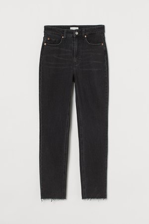 Slim High Ankle Jeans - Nearly black - Ladies | H&M CA
