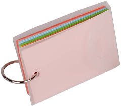 pink ring index cards