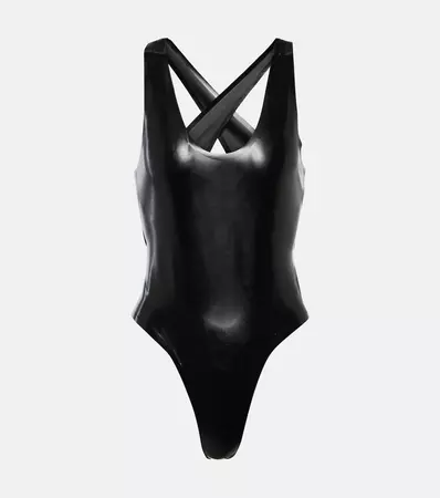 Latex bodysuit in black - Alaia | Mytheresa